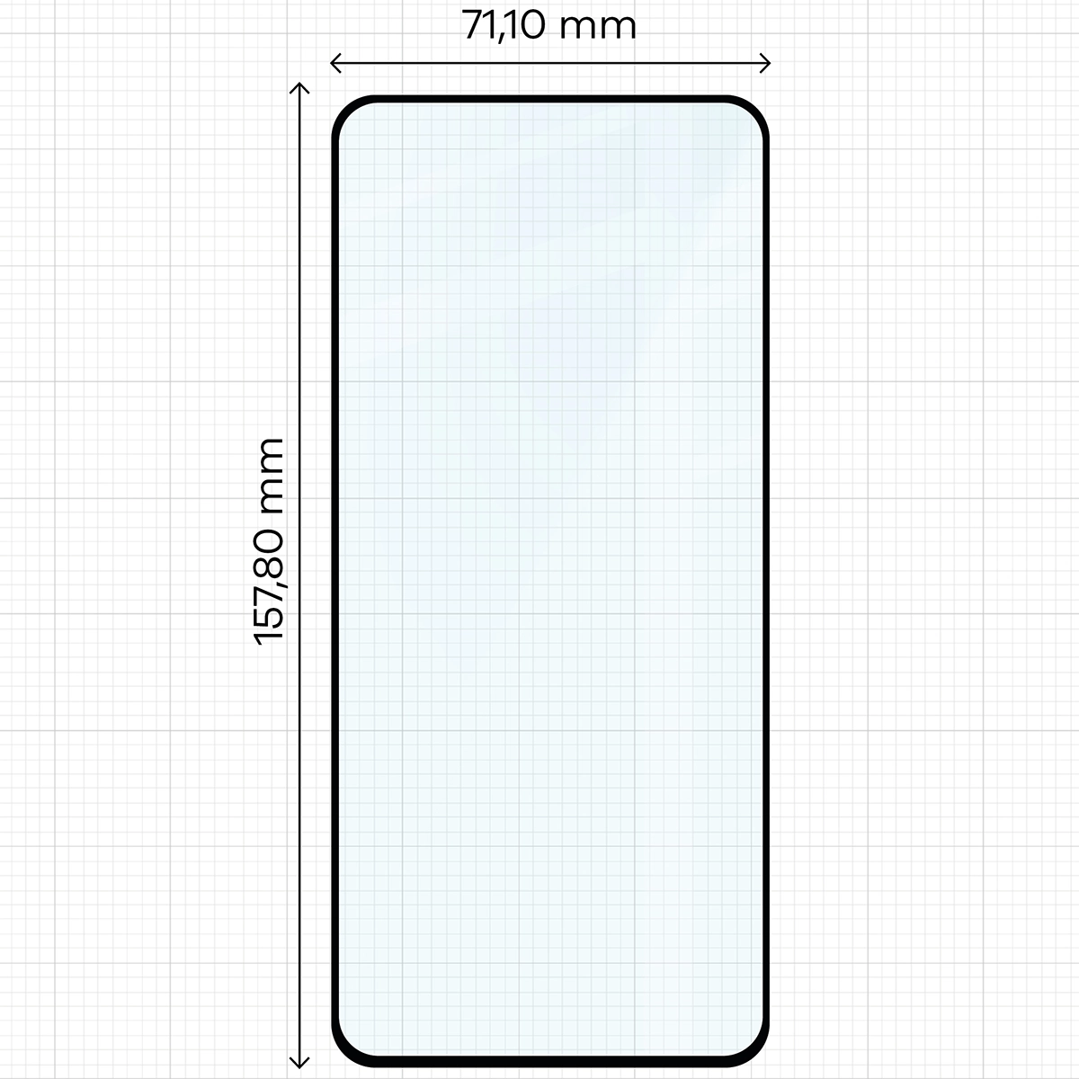 Wymiary szkła Bizon Glass Edge do Realme 14 5G/14T 5G